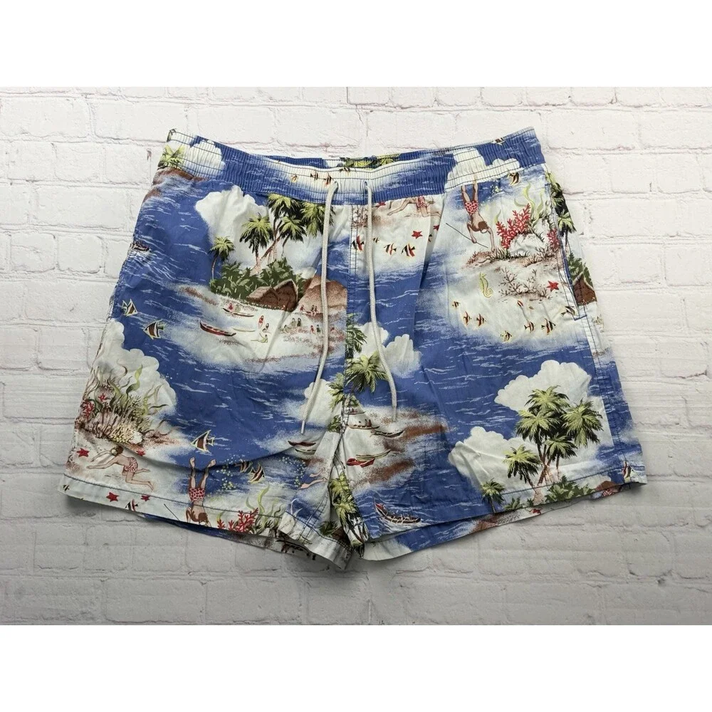 VTG 90s Ralph Lauren Swim Trunks Shorts XLPolo Sport Spear Fishing Diving Island